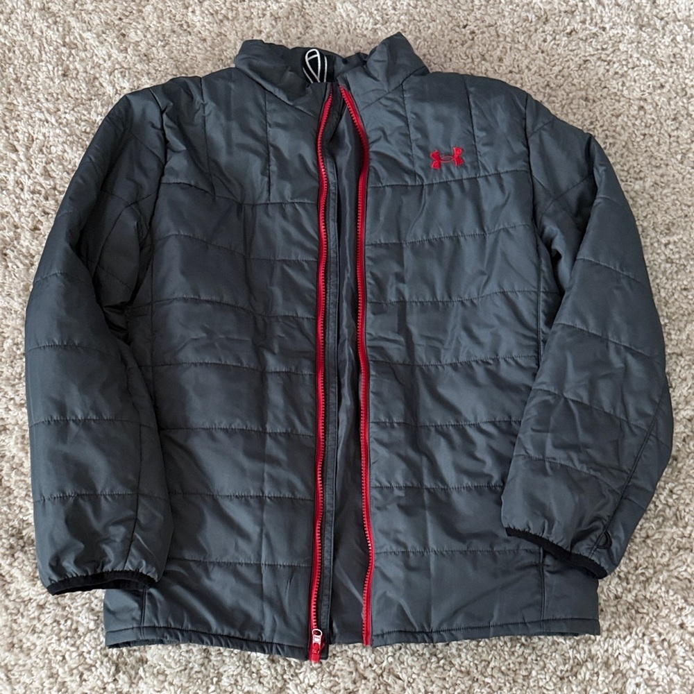 Under Armour Youth Red and Black 3 in 1 Winter Jacket - Picture 5 of 5